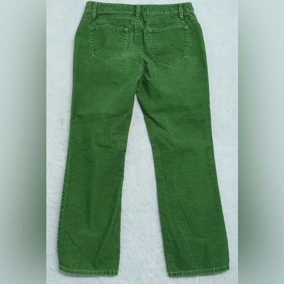 🔥SALE🔥Loft Original Mid Rise Green Corduroy Pant Sz 6P - Picture 3 of 3